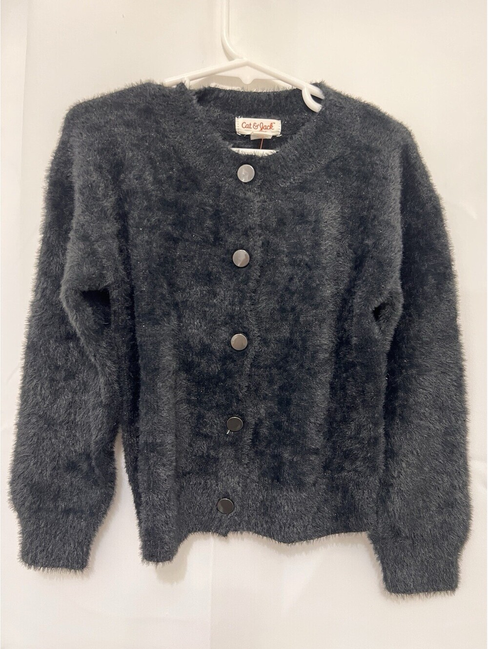 Cat & Jack fuzzy button cardigan - Girls XS (4/5), NWT